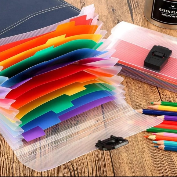 8 Pack Mini Document File A6 Rainbow Expanding File Folder 13 Pockets - Picture 7 of 7